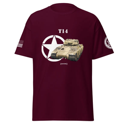 Amerikanischer schwerer Panzer T14 Mastery T-Shirt T-Shirt 33.99 Amerikanischer, Herren, Mastery, Panzer, schwerer, T-Shirt, T14, Tanks, Thunder, War, World JLR Design