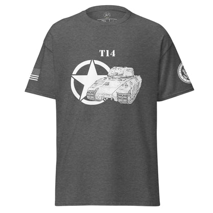 Amerikanischer schwerer Panzer T14 T-Shirt sw T-Shirt JLR Design