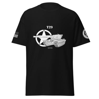 Amerikanischer schwerer Panzer T29 Mastery T-Shirt sw T-Shirt 29.99 Herren, Mastery, Panzer, schwerer, sw, T-Shirt, T29, Tanks, Thunder, War, World JLR Design