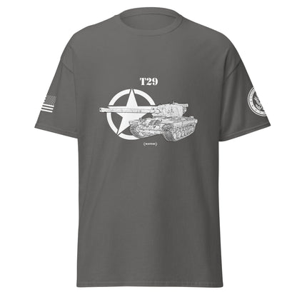 Amerikanischer schwerer Panzer T29 Mastery T-Shirt sw T-Shirt 29.99 Herren, Mastery, Panzer, schwerer, sw, T-Shirt, T29, Tanks, Thunder, War, World JLR Design