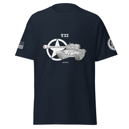 Amerikanischer schwerer Panzer T32 Mastery T-Shirt sw T-Shirt 29.99 Herren, Mastery, Panzer, schwerer, sw, T-Shirt, T32, Tanks, Thunder, War, World JLR Design