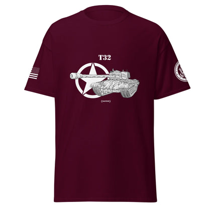 Amerikanischer schwerer Panzer T32 Mastery T-Shirt sw T-Shirt 29.99 Herren, Mastery, Panzer, schwerer, sw, T-Shirt, T32, Tanks, Thunder, War, World JLR Design