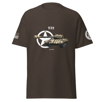 Amerikanischer schwerer Panzer T32 Mastery T-Shirt T-Shirt 33.99 Herren, Mastery, Panzer, schwerer, T-Shirt, T32, Tanks, Thunder, War, World JLR Design