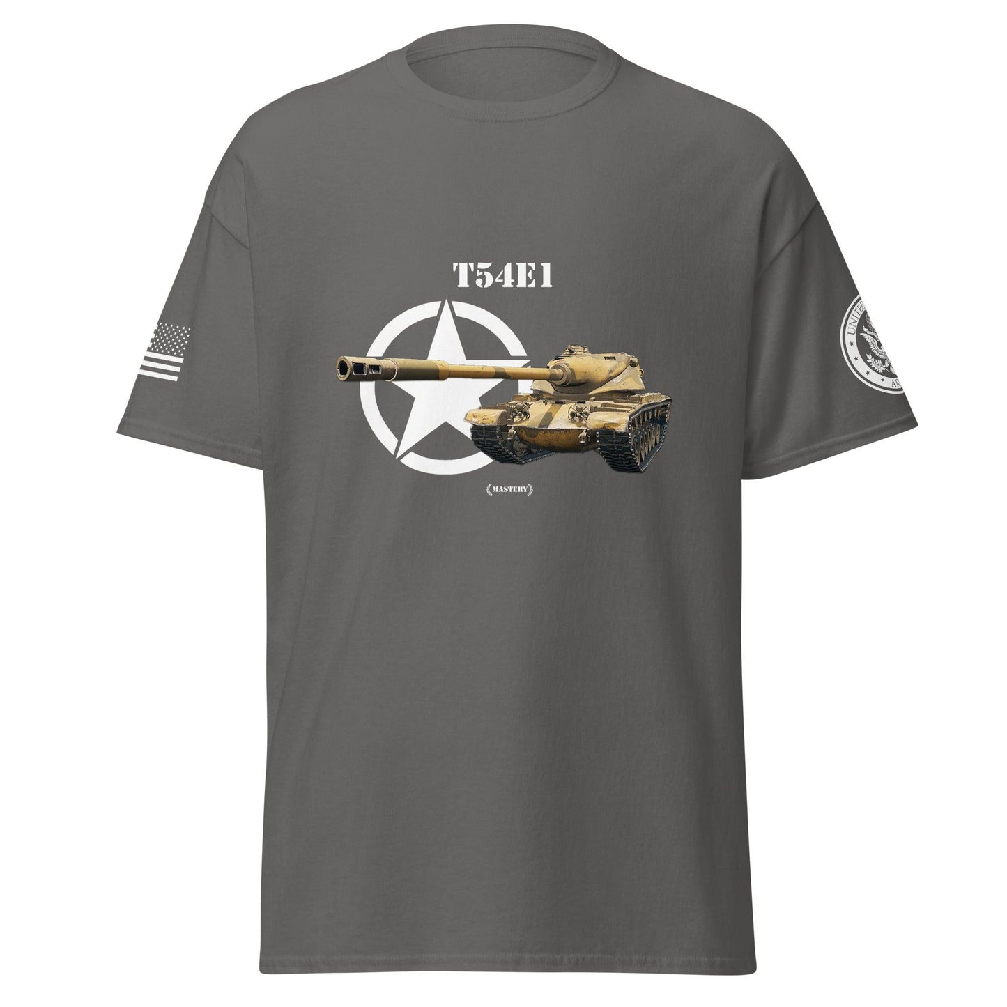 Amerikanischer schwerer Panzer T54E1 Mastery T-Shirt T-Shirt 33.99 Amerikanischer, Herren, Mastery, Panerz, schwerer, T.Shirt, T54E1, Tanks, Thunder, War, World JLR Design