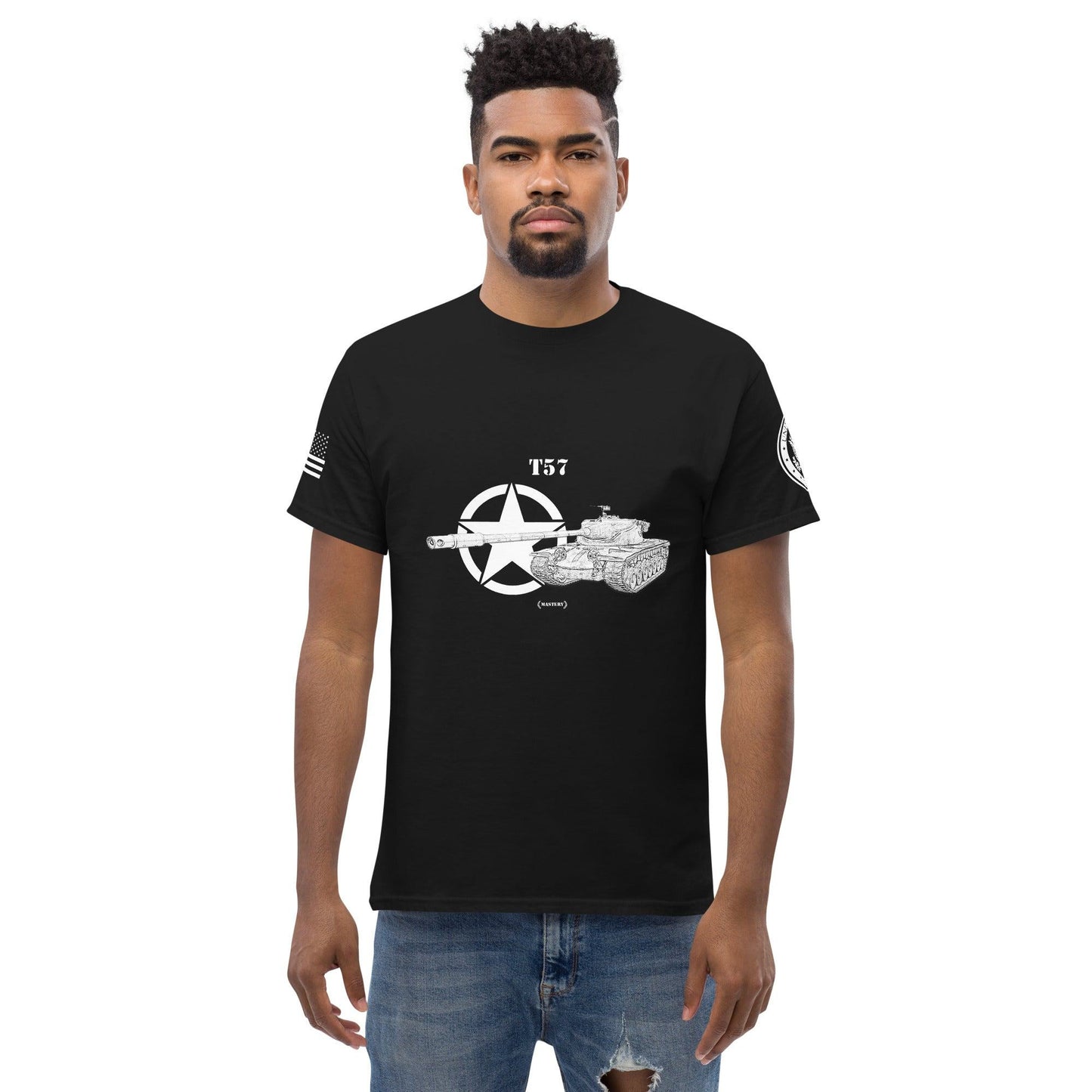 Amerikanischer schwerer Panzer T57 Mastery T-Shirt sw T-Shirt 29.99 Amerikanischer, Herren, Mastery, Panzer, schwerer, sw, T-Shirt, T57, Tanks, Thunder, War, World JLR Design