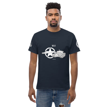 Amerikanischer schwerer Panzer T57 Mastery T-Shirt sw T-Shirt 29.99 Amerikanischer, Herren, Mastery, Panzer, schwerer, sw, T-Shirt, T57, Tanks, Thunder, War, World JLR Design