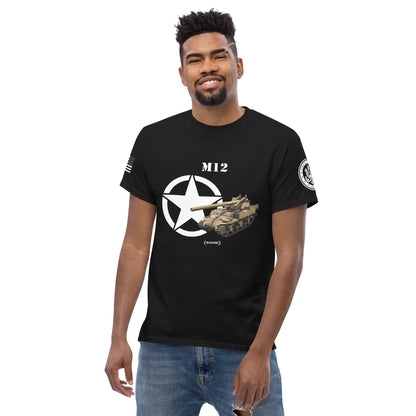 Amerikanisches Artilleriefahrzeug M12 Mastery T-Shirt T-Shirt 33.99 Artilleriefahrzeug, Herren, M12, Mastery, T-Shirt, Tanks, Thunder, War, World JLR Design