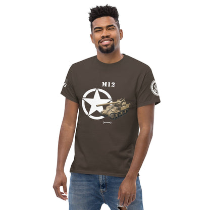 Amerikanisches Artilleriefahrzeug M12 Mastery T-Shirt T-Shirt 33.99 Artilleriefahrzeug, Herren, M12, Mastery, T-Shirt, Tanks, Thunder, War, World JLR Design