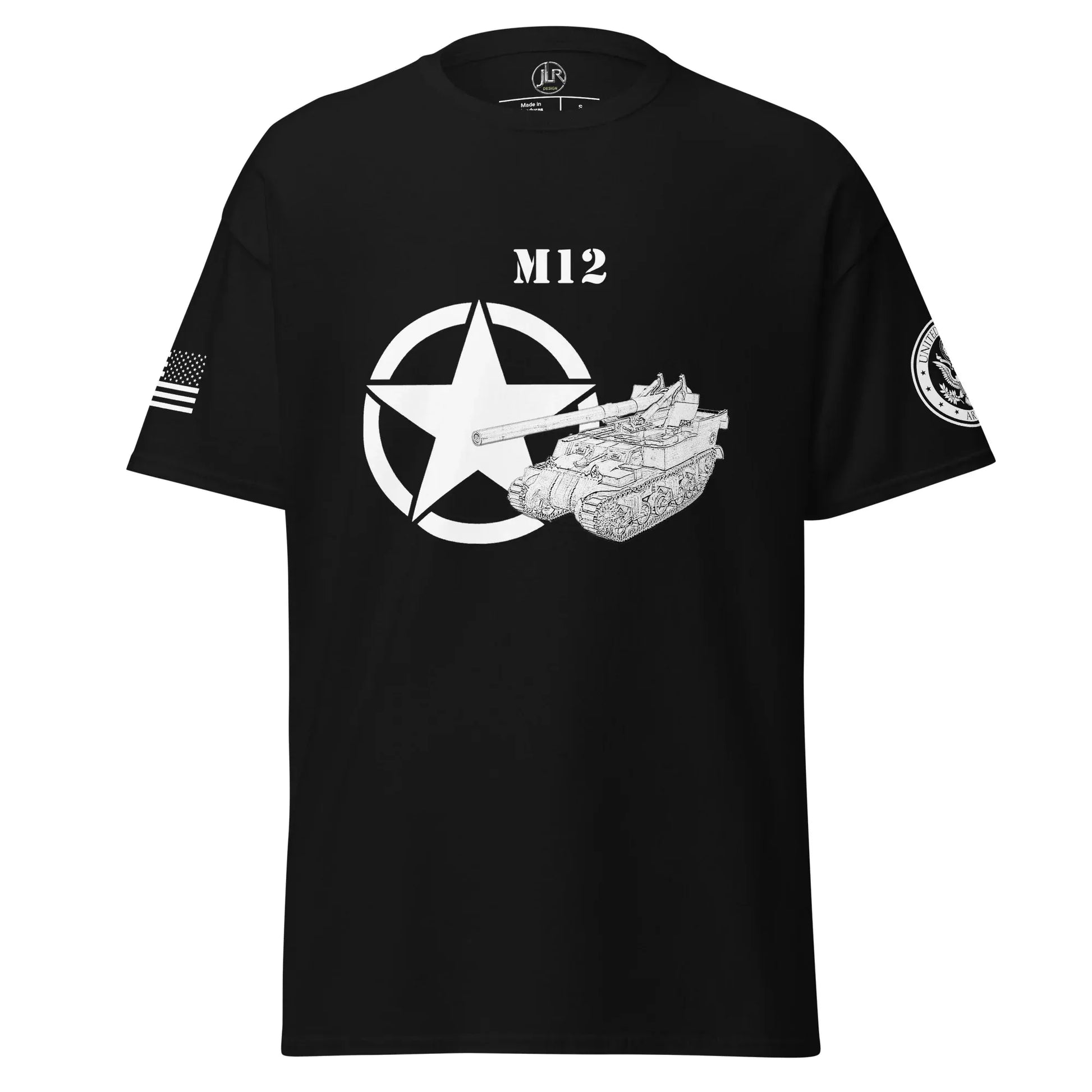amerikanisches-artilleriefahrzeug-m12-t-shirt-sw-t-shirt-jlr-design-84341 - JLR Design