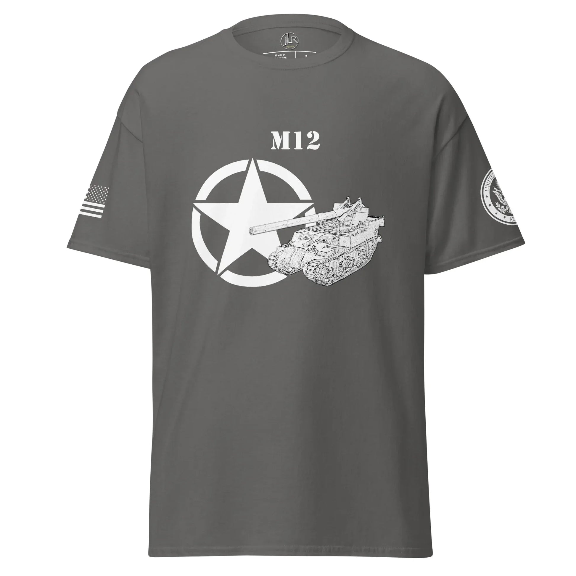 amerikanisches-artilleriefahrzeug-m12-t-shirt-sw-t-shirt-jlr-design-37114 - JLR Design