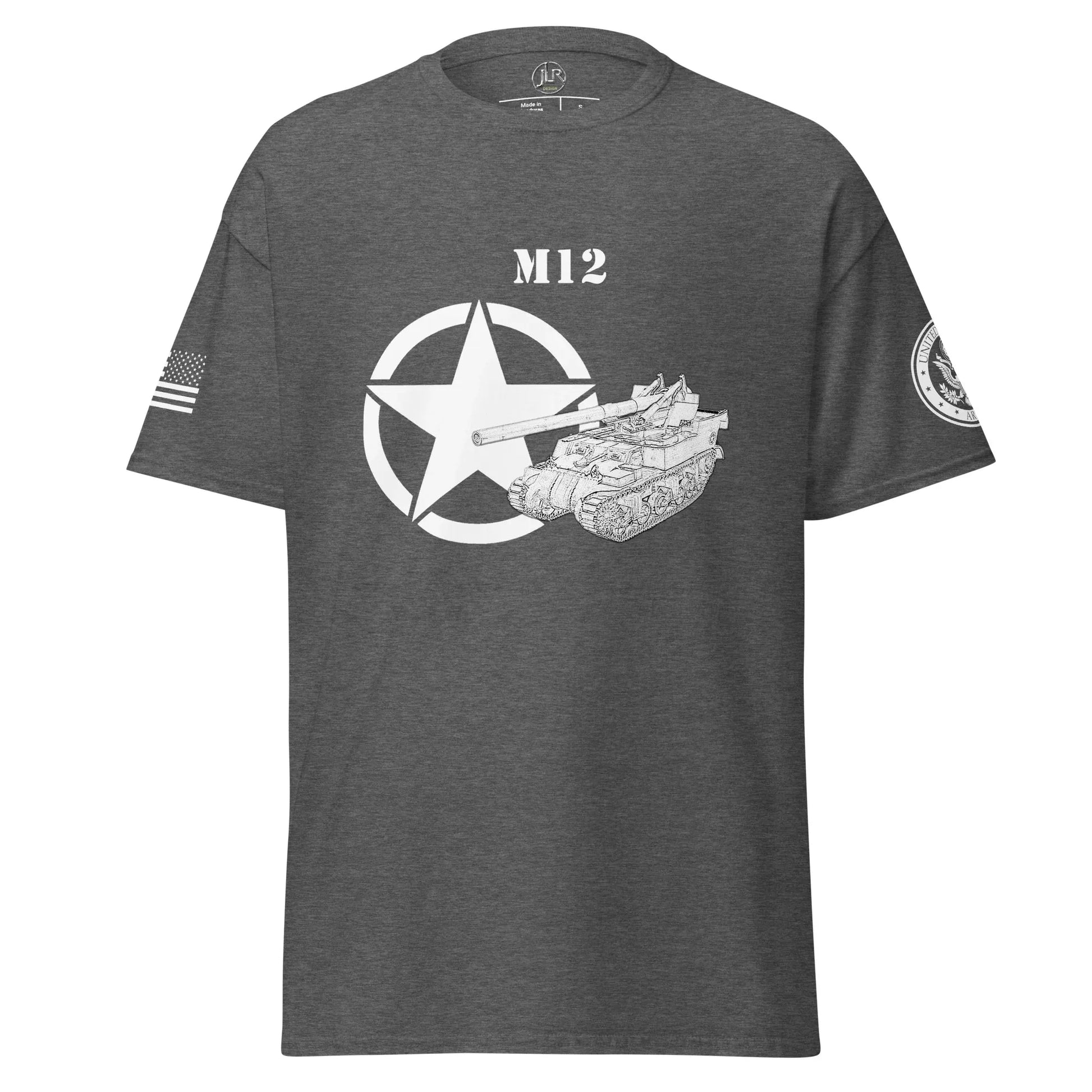 amerikanisches-artilleriefahrzeug-m12-t-shirt-sw-t-shirt-jlr-design-23467 - JLR Design