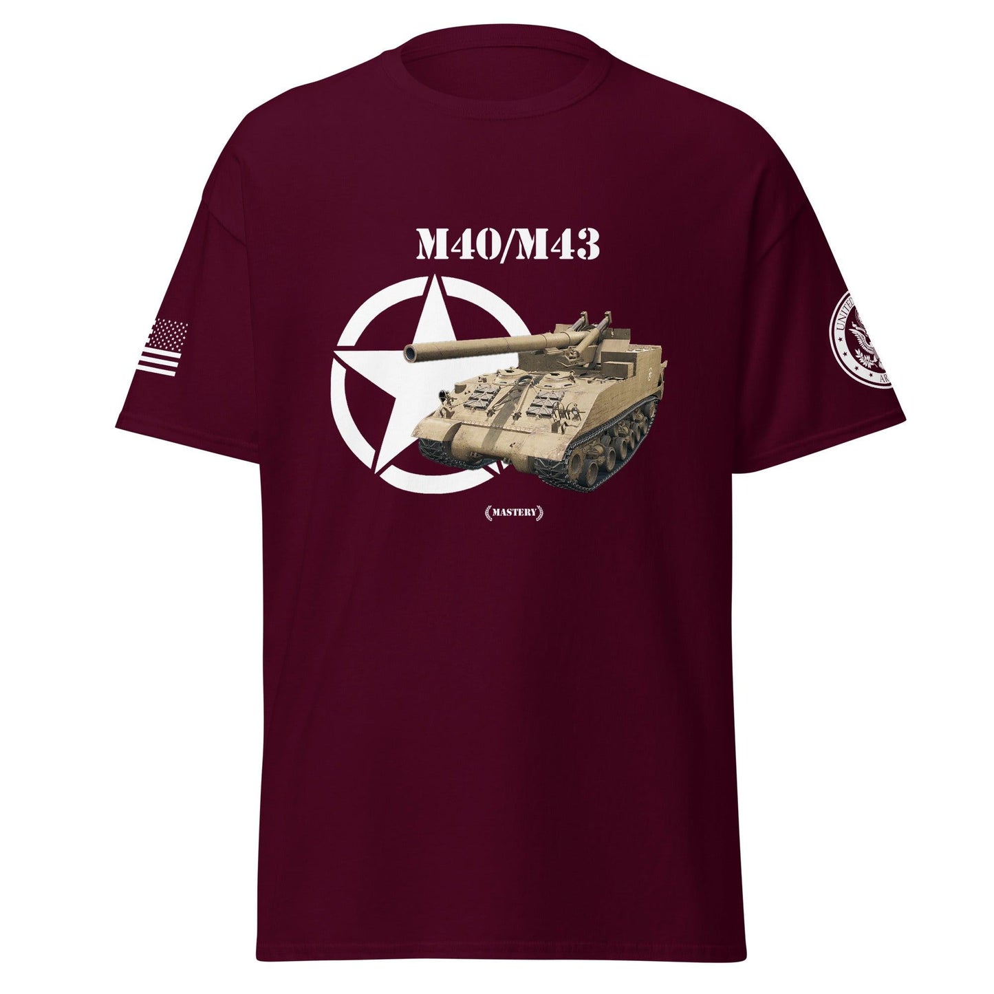 Amerikanisches Artilleriefahrzeug M40/M43 Mastery T-Shirt T-Shirt 33.99 Artilleriefahrzeug, Herren, M40/M43, Mastery, T-Shirt, Tanks, Thunder, War, World JLR Design