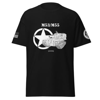 Amerikanisches Artilleriefahrzeug M53/M55 Mastery T-Shirt sw T-Shirt 29.99 Artilleriefahrzeug, Herren, M53/M55, Mastery, sw, T-Shirt, Tanks, Thunder, War, World JLR Design