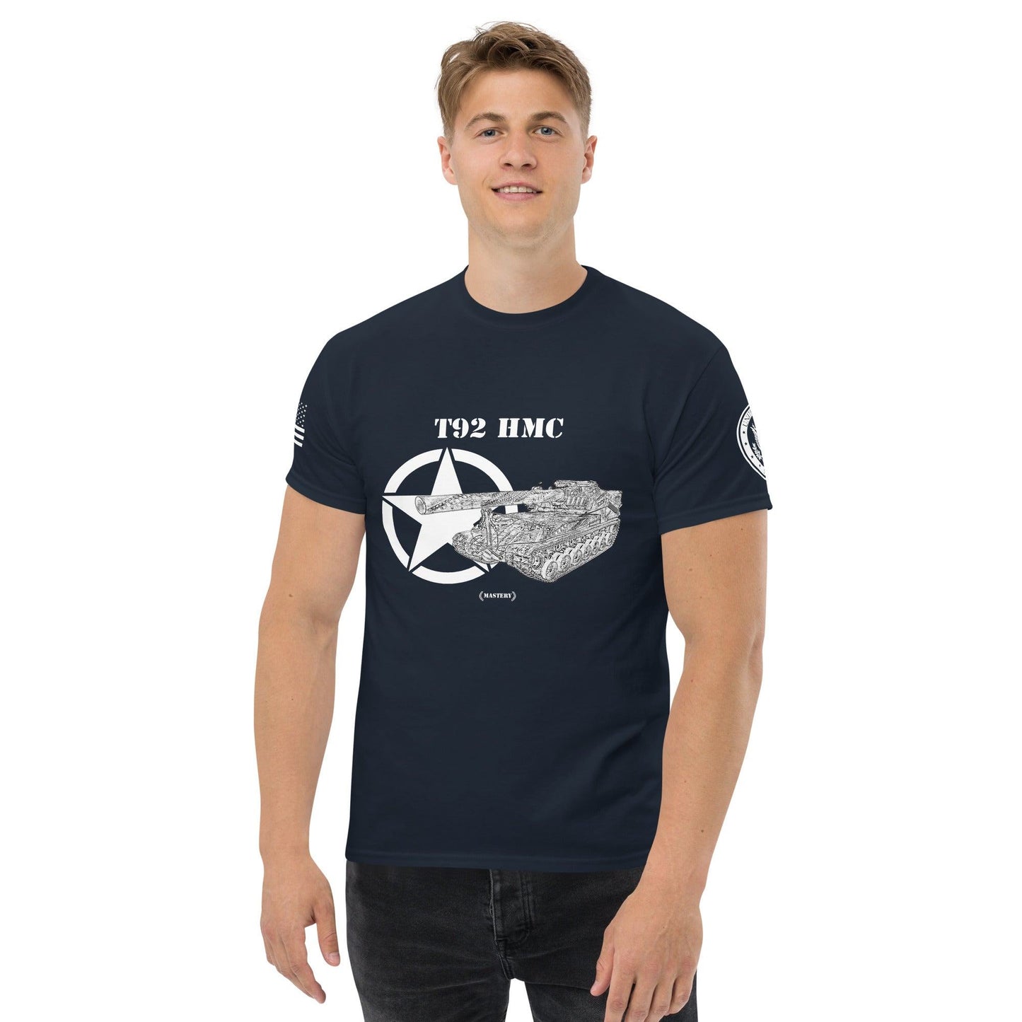 Amerikanisches Artilleriefahrzeug T92 HMC Mastery T-Shirt sw T-Shirt 29.99 Amerikanisches, Artilleriefahrzeug, Herren, HMC, Mastery, sw, T-Shirt, T92, Tanks, Thunder, War, World JLR Design