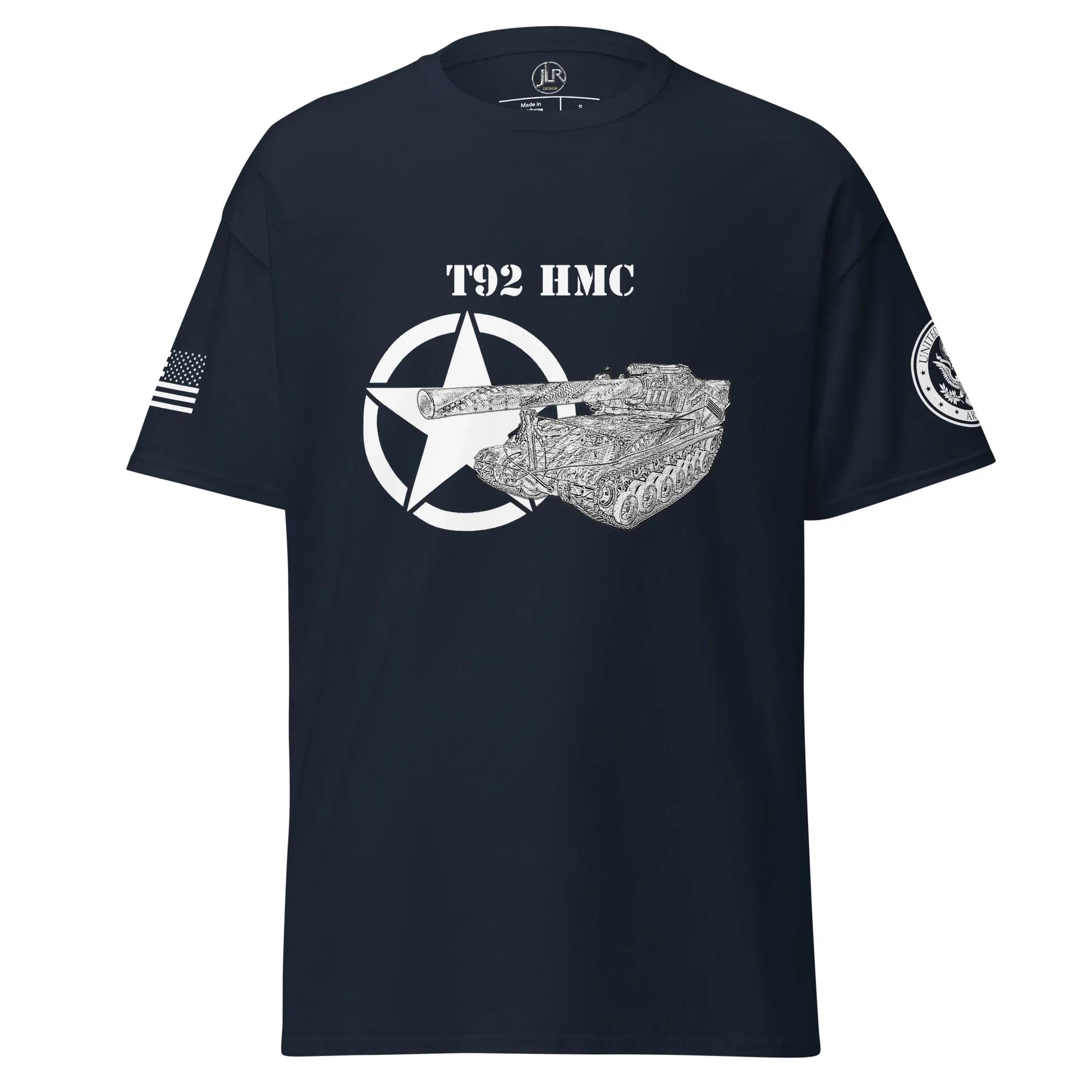 amerikanisches-artilleriefahrzeug-t92-hmc-t-shirt-sw-t-shirt-jlr-design-80312 - JLR Design