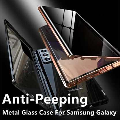 Anti Peeping Magnetic Glass Case für Samsung Galaxy S22 Note 20 Ultra S20 S21 S22 Plus Samsung Cover JLR Design