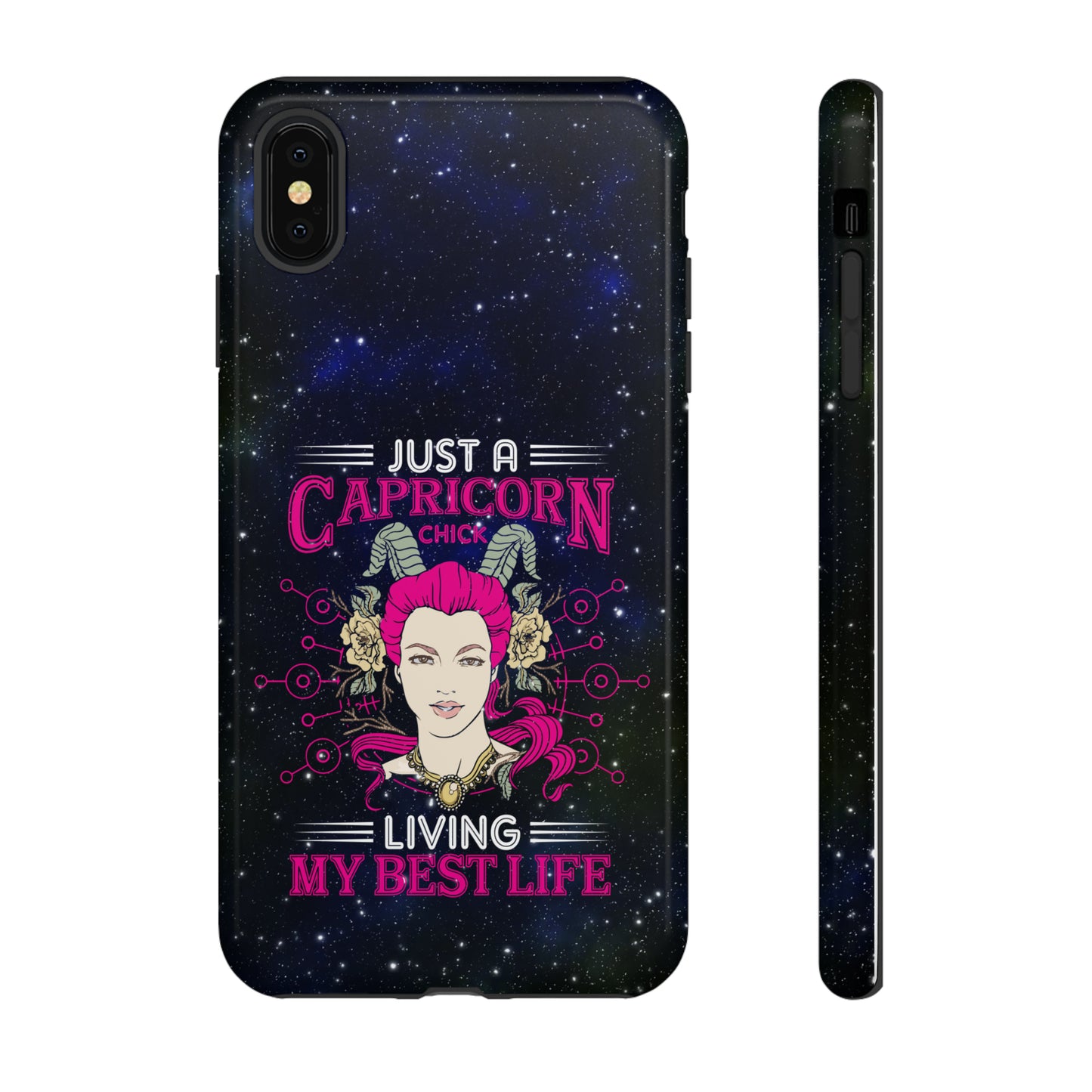 Apple Iphone Capricorn Chick Cover Phone Case 54.99 Accessories, Glossy, iPhone Cases, Matte, Phone accessory, Phone Cases, Samsung Cases JLR Design