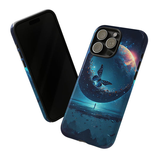 Apple Iphone Moon Butterfly Var1 Cover Phone Case 44.99 Accessories, Blue, Butterfly, Cover, Glossy, Glänzend, Handyhülle, Iphone, iPhone Cases, Matte, Phone accessory, Phone Cases, Samsung Cases, Schutz, Var1 JLR Design