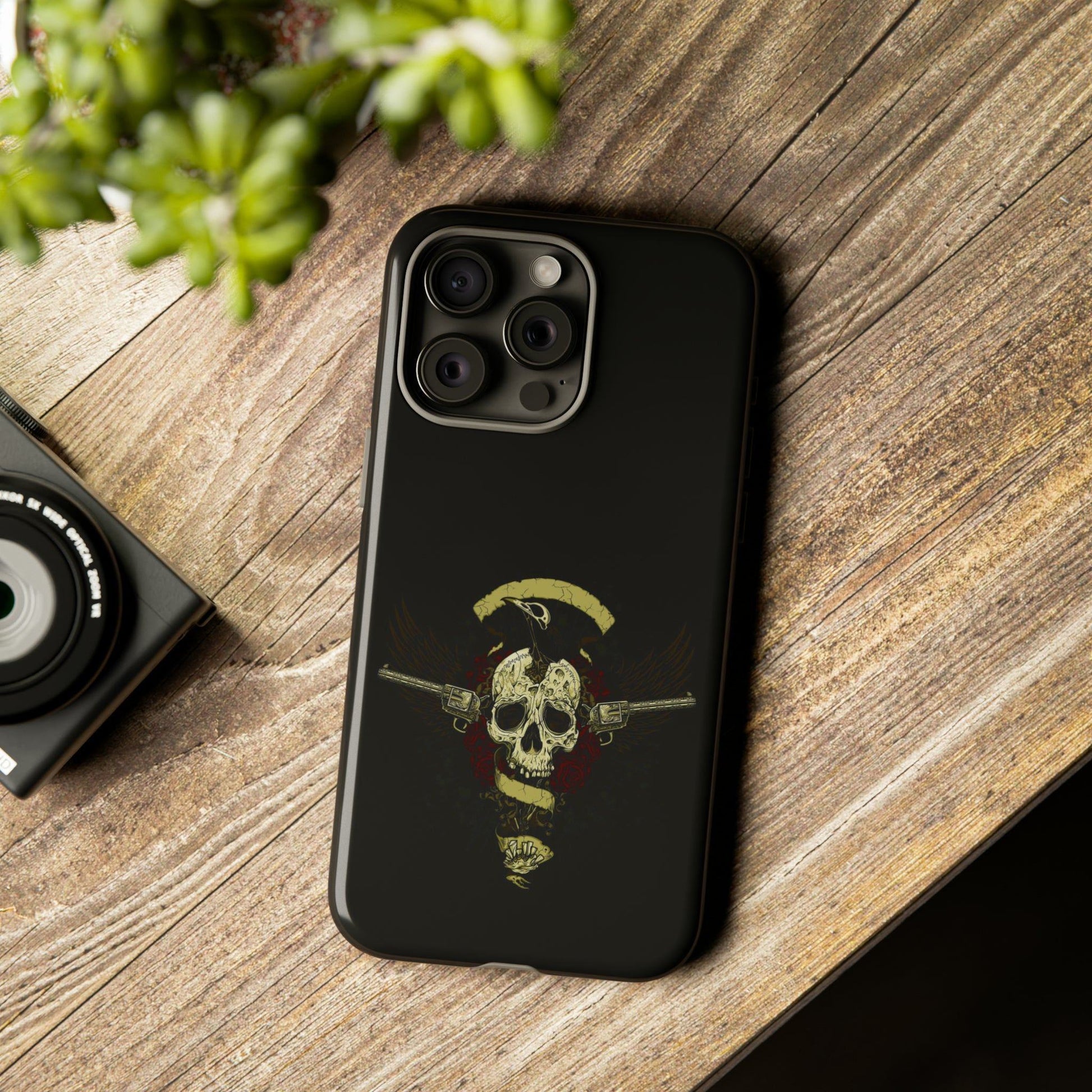 Apple Iphone Revolver Skull Cover Phone Case 37.99 Accessories, Apple, Glossy, Iphone, iPhone Cases, Matte, Phone accessory, Phone Cases, Revolver, Skull JLR Design