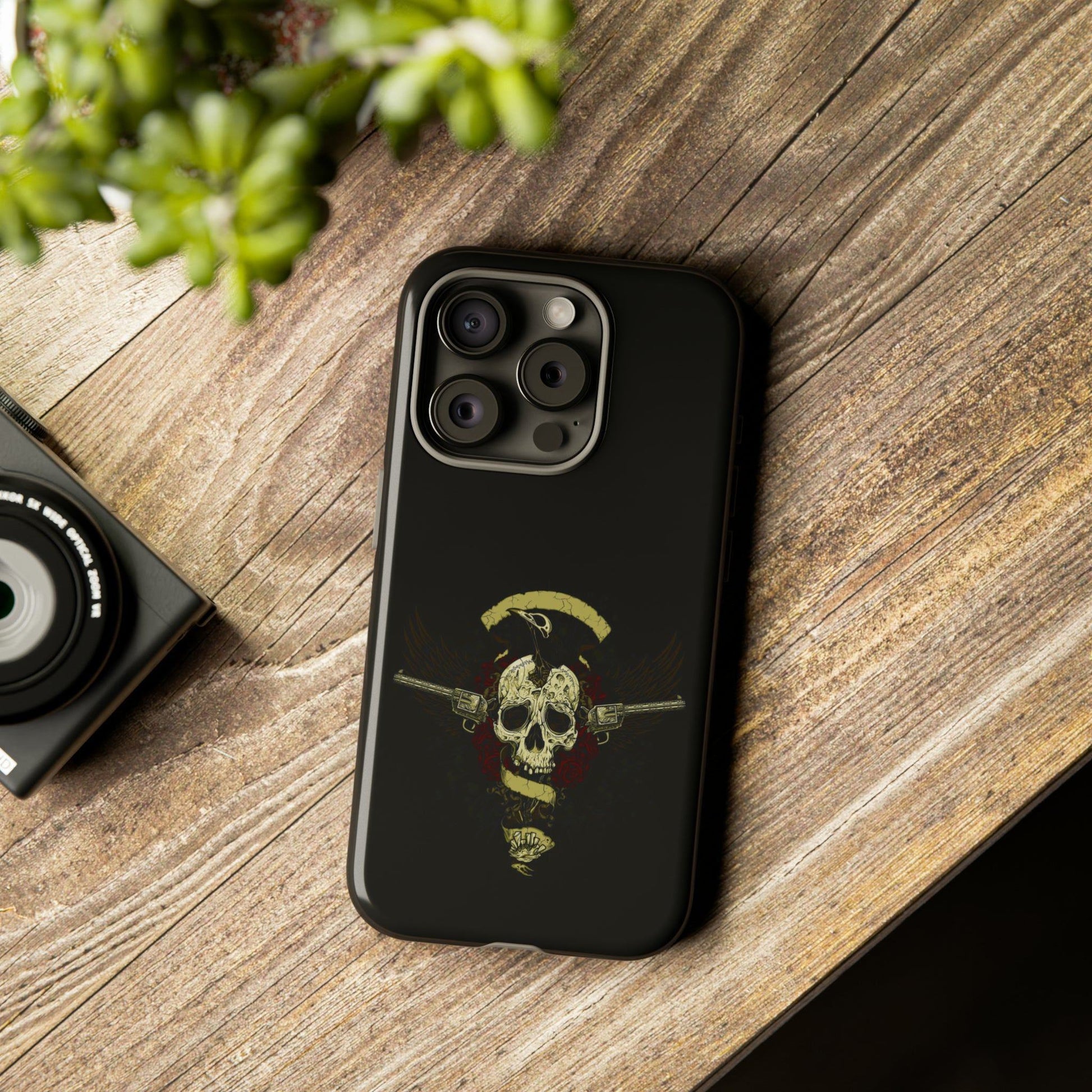 Apple Iphone Revolver Skull Cover Phone Case 37.99 Accessories, Apple, Glossy, Iphone, iPhone Cases, Matte, Phone accessory, Phone Cases, Revolver, Skull JLR Design