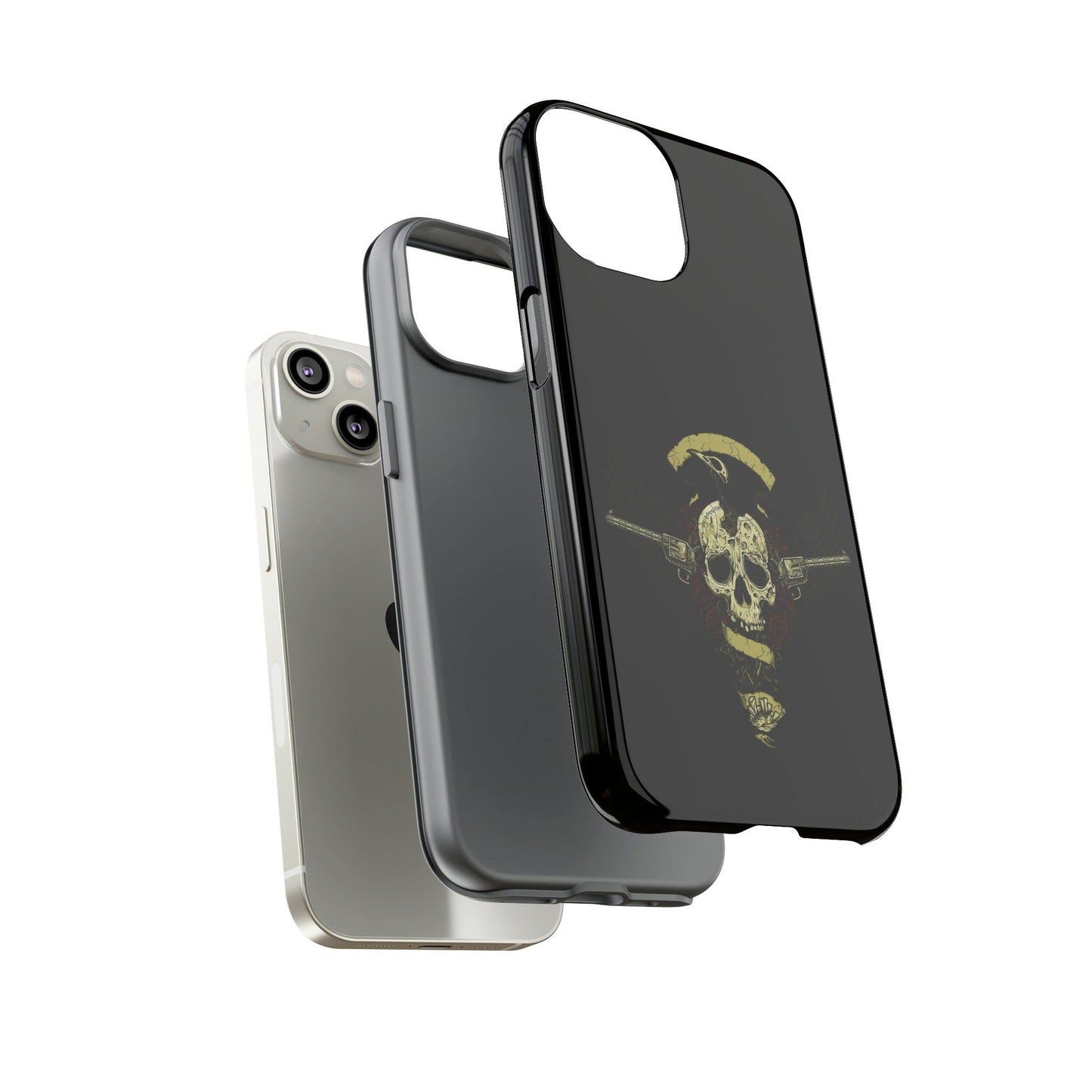 Apple Iphone Revolver Skull Cover Phone Case 37.99 Accessories, Apple, Glossy, Iphone, iPhone Cases, Matte, Phone accessory, Phone Cases, Revolver, Skull JLR Design