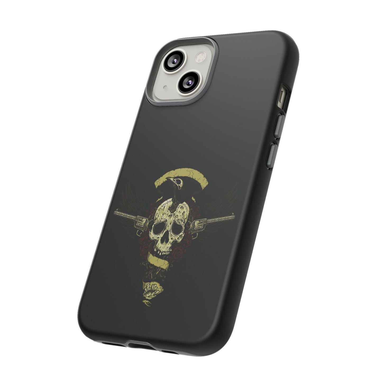 Apple Iphone Revolver Skull Cover Phone Case 37.99 Accessories, Apple, Glossy, Iphone, iPhone Cases, Matte, Phone accessory, Phone Cases, Revolver, Skull JLR Design