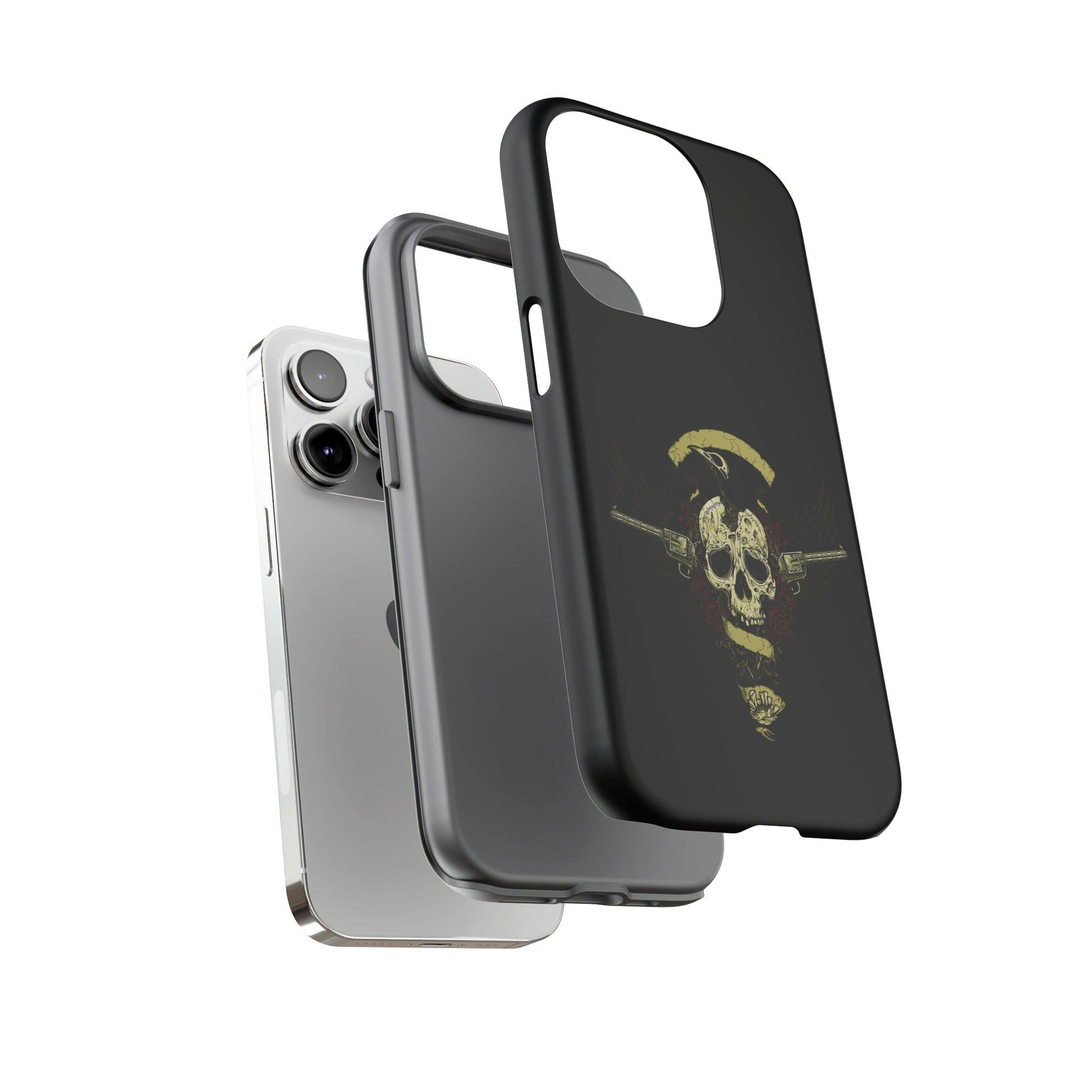 Apple Iphone Revolver Skull Cover Phone Case 37.99 Accessories, Apple, Glossy, Iphone, iPhone Cases, Matte, Phone accessory, Phone Cases, Revolver, Skull JLR Design