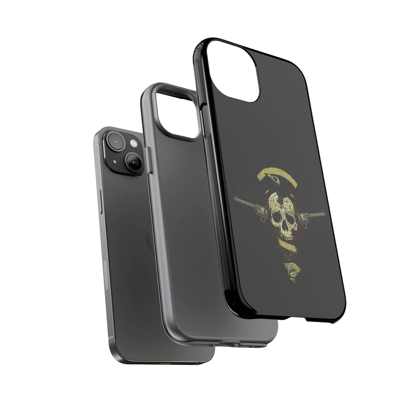 Apple Iphone Revolver Skull Cover Phone Case 37.99 Accessories, Apple, Glossy, Iphone, iPhone Cases, Matte, Phone accessory, Phone Cases, Revolver, Skull JLR Design