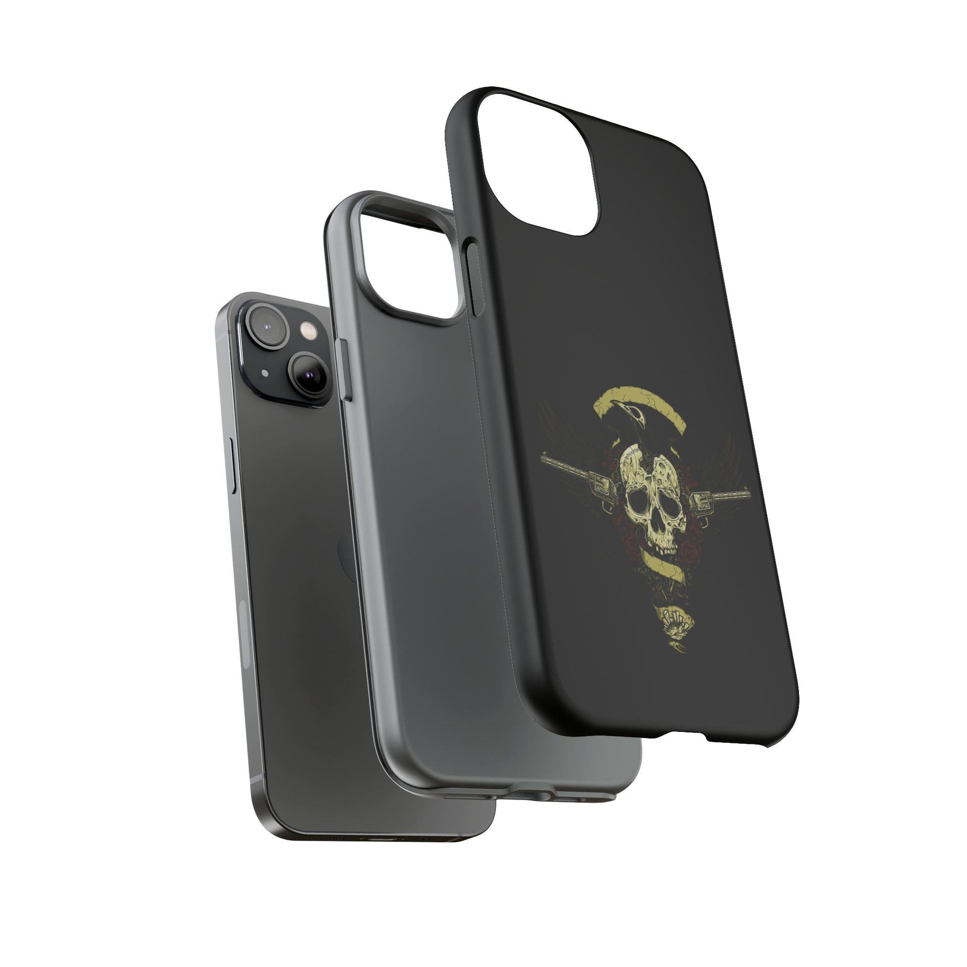 Apple Iphone Revolver Skull Cover Phone Case 37.99 Accessories, Apple, Glossy, Iphone, iPhone Cases, Matte, Phone accessory, Phone Cases, Revolver, Skull JLR Design