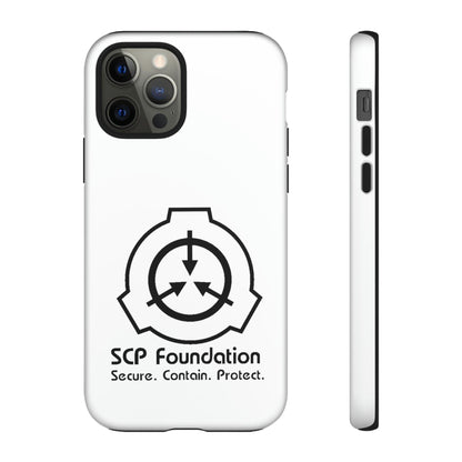 Apple Iphone SCP Foundation Weiss Cover Phone Case 32.99 Accessories, Foundation, Glossy, iPhone Cases, Logo, Matte, Phone accessory, Phone Cases, Samsung Cases, Schwarz, SCP, Weiss JLR Design