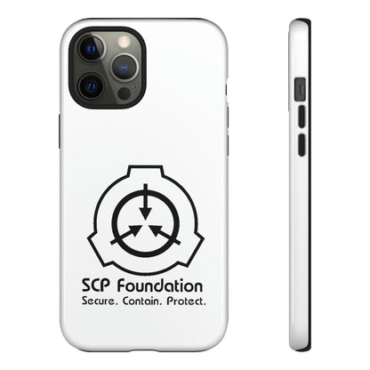 Apple Iphone SCP Foundation Weiss Cover Phone Case 32.99 Accessories, Foundation, Glossy, iPhone Cases, Logo, Matte, Phone accessory, Phone Cases, Samsung Cases, Schwarz, SCP, Weiss JLR Design