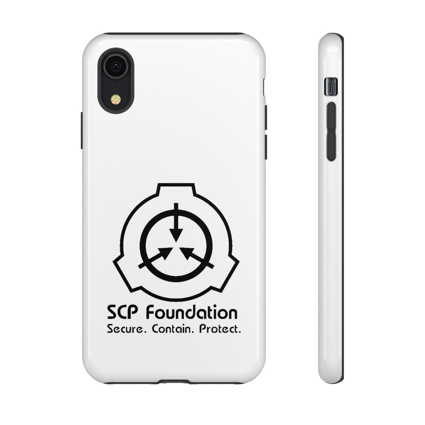 Apple Iphone SCP Foundation Weiss Cover Phone Case 32.99 Accessories, Foundation, Glossy, iPhone Cases, Logo, Matte, Phone accessory, Phone Cases, Samsung Cases, Schwarz, SCP, Weiss JLR Design