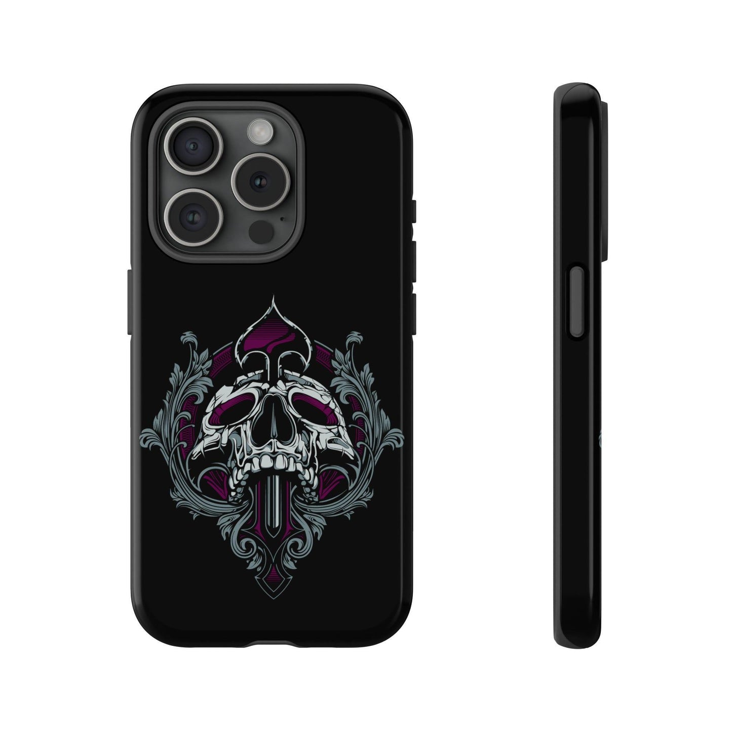 Apple Iphone Spade Skull Cover Phone Case 34.99 Accessories, Apple, Glossy, Iphone, iPhone Cases, Matte, Phone accessory, Phone Cases, Skull, Spade JLR Design