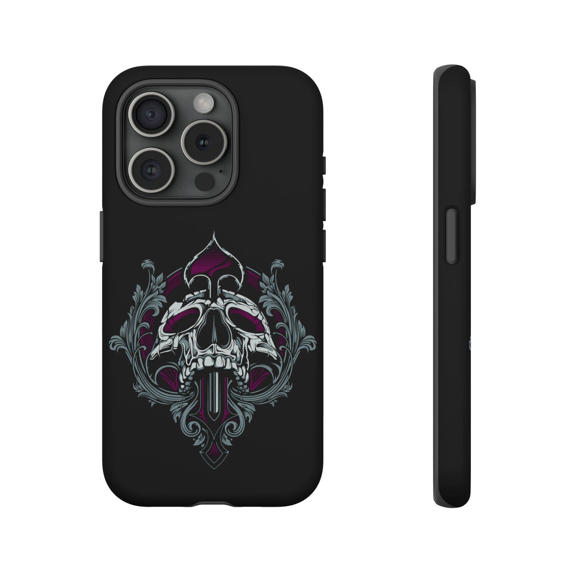 Apple Iphone Spade Skull Cover Phone Case 34.99 Accessories, Apple, Glossy, Iphone, iPhone Cases, Matte, Phone accessory, Phone Cases, Skull, Spade JLR Design