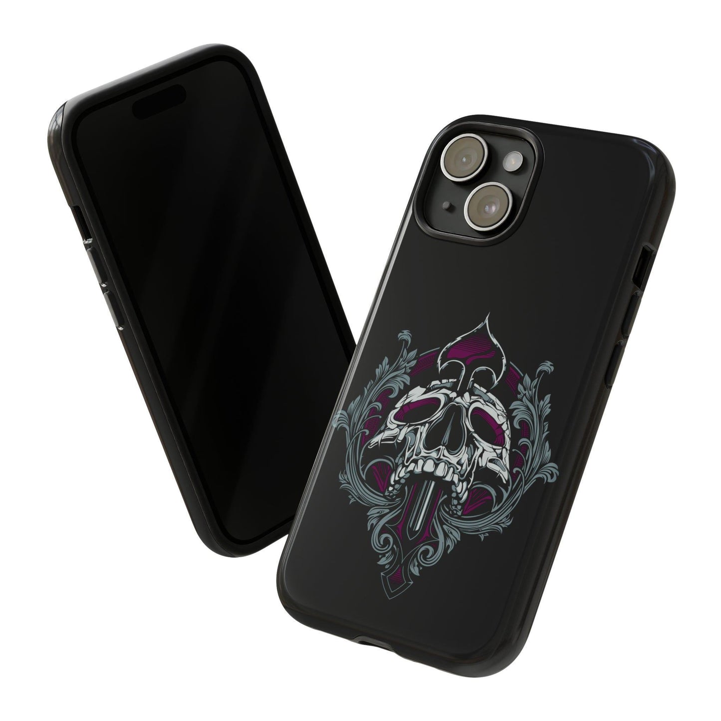 Apple Iphone Spade Skull Cover Phone Case 34.99 Accessories, Apple, Glossy, Iphone, iPhone Cases, Matte, Phone accessory, Phone Cases, Skull, Spade JLR Design