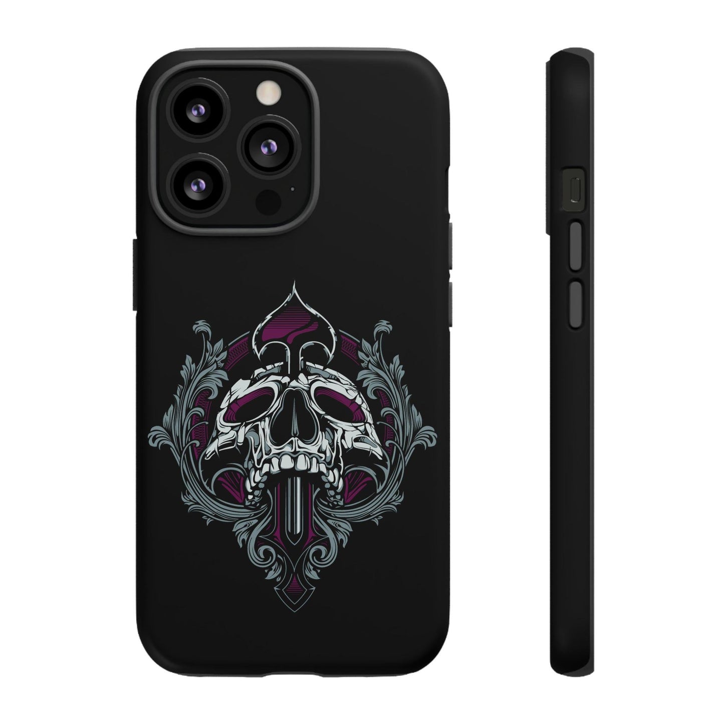 Apple Iphone Spade Skull Cover Phone Case 34.99 Accessories, Apple, Glossy, Iphone, iPhone Cases, Matte, Phone accessory, Phone Cases, Skull, Spade JLR Design