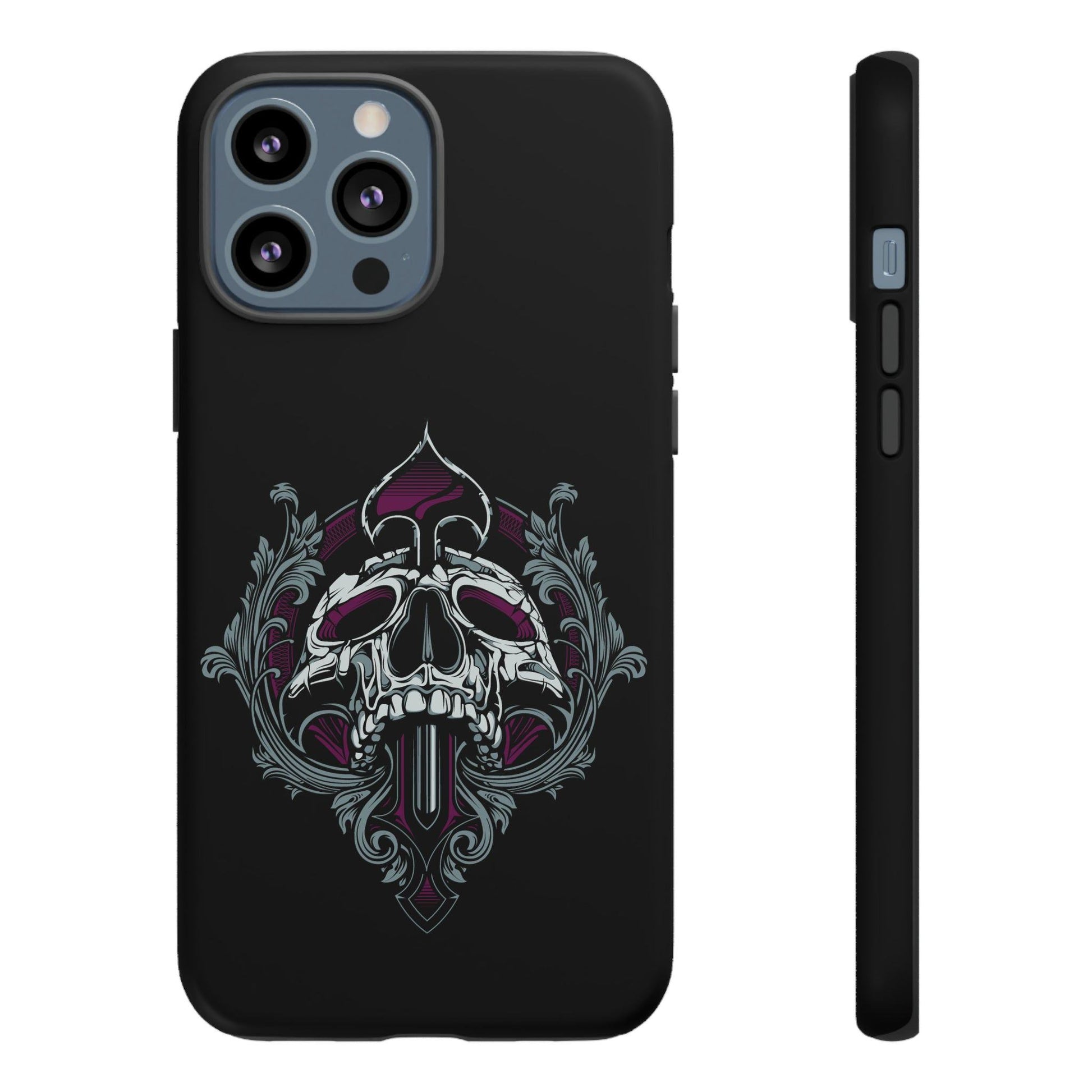 Apple Iphone Spade Skull Cover Phone Case 34.99 Accessories, Apple, Glossy, Iphone, iPhone Cases, Matte, Phone accessory, Phone Cases, Skull, Spade JLR Design