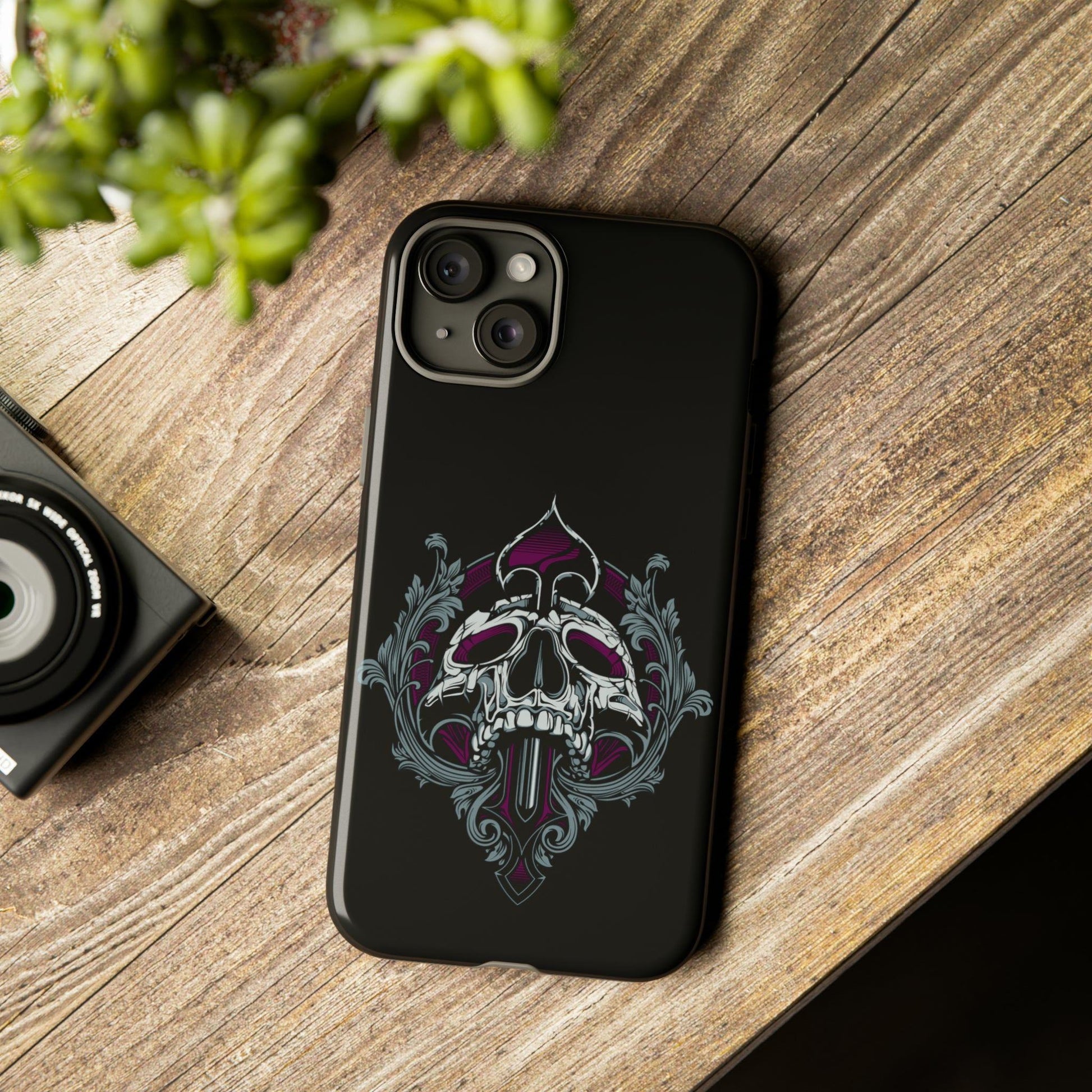 Apple Iphone Spade Skull Cover Phone Case 34.99 Accessories, Apple, Glossy, Iphone, iPhone Cases, Matte, Phone accessory, Phone Cases, Skull, Spade JLR Design