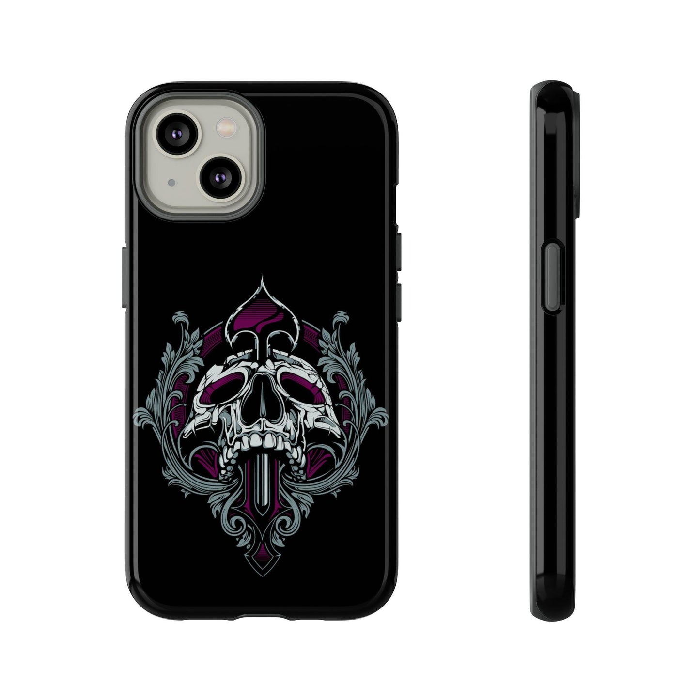 Apple Iphone Spade Skull Cover Phone Case 34.99 Accessories, Apple, Glossy, Iphone, iPhone Cases, Matte, Phone accessory, Phone Cases, Skull, Spade JLR Design