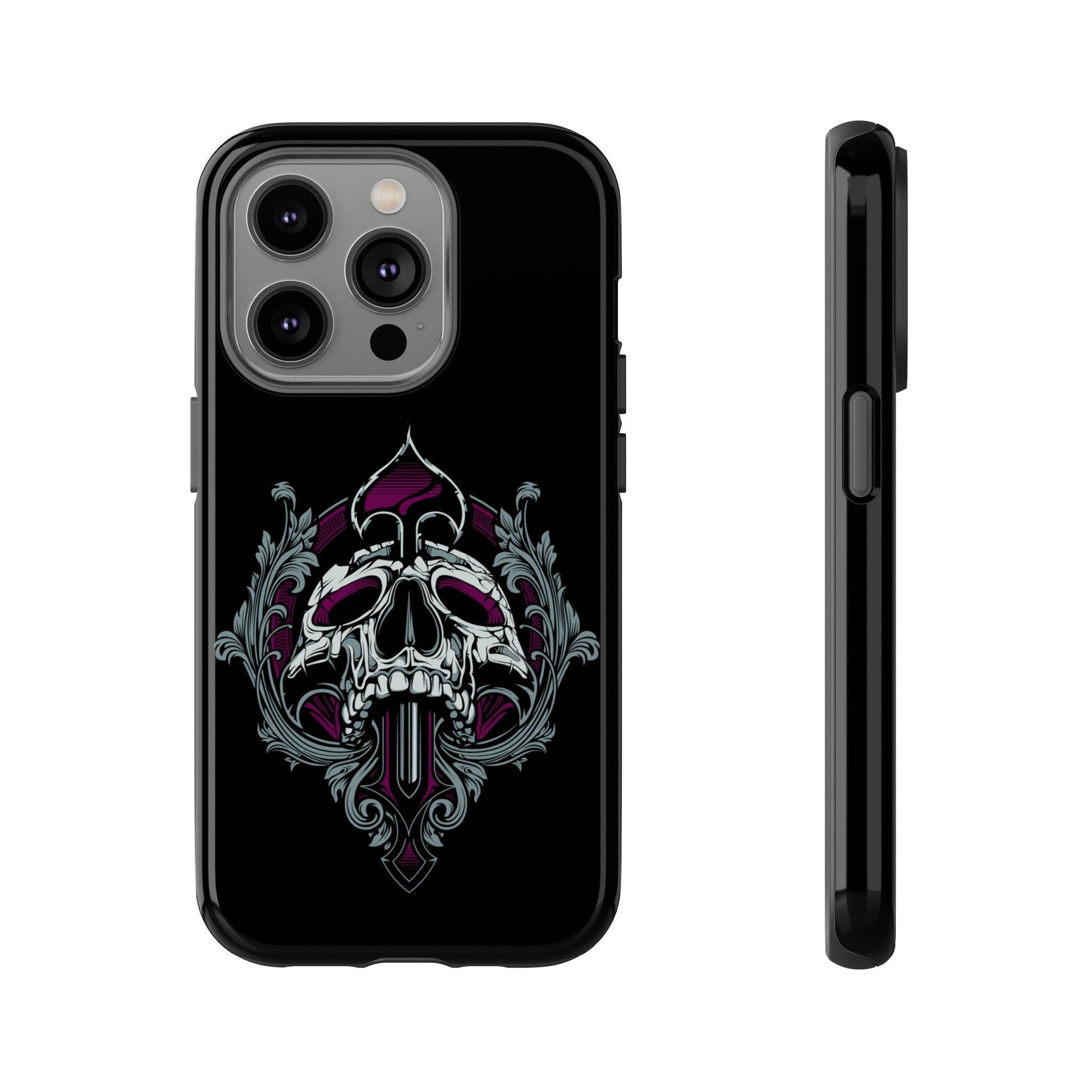 Apple Iphone Spade Skull Cover Phone Case 34.99 Accessories, Apple, Glossy, Iphone, iPhone Cases, Matte, Phone accessory, Phone Cases, Skull, Spade JLR Design