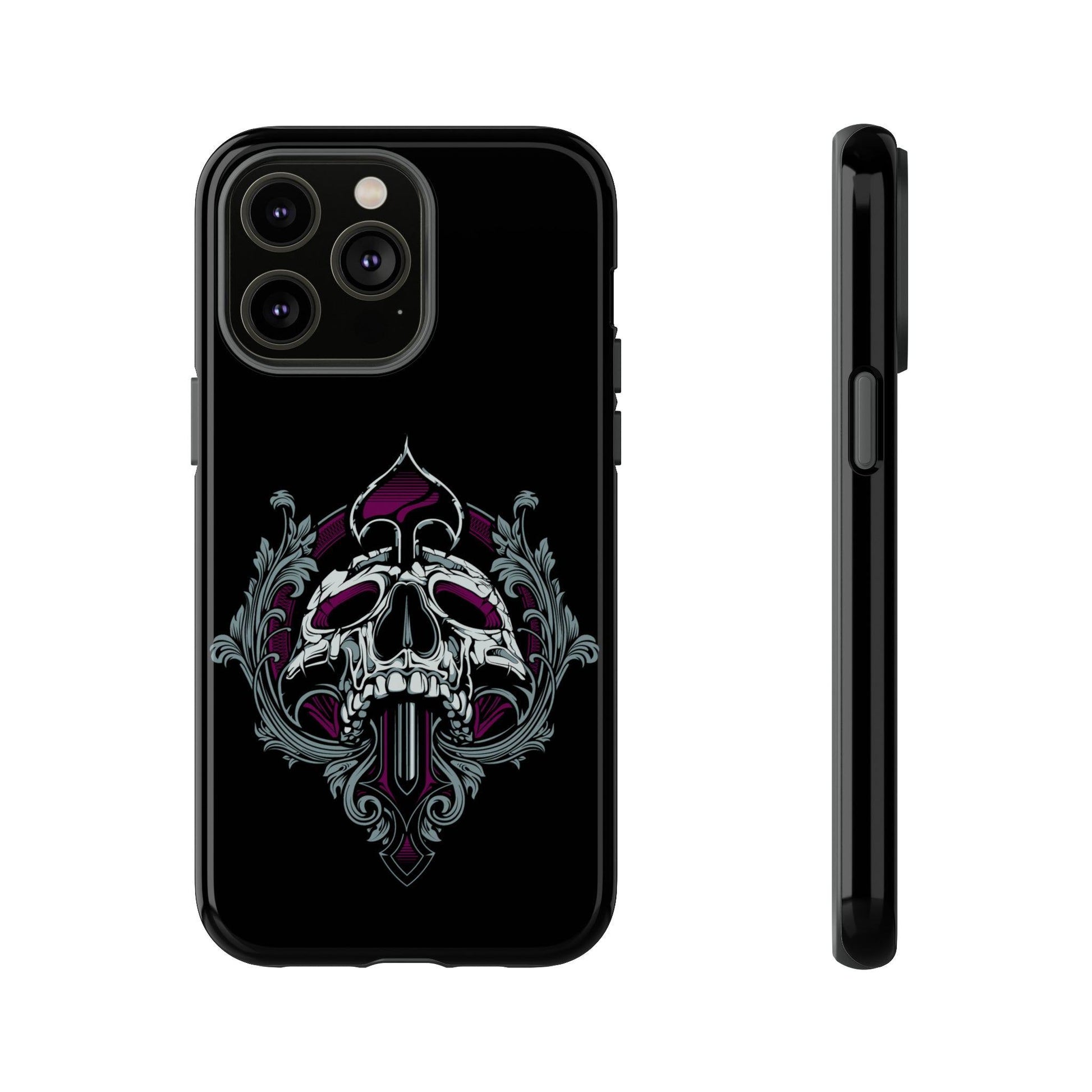 Apple Iphone Spade Skull Cover Phone Case 34.99 Accessories, Apple, Glossy, Iphone, iPhone Cases, Matte, Phone accessory, Phone Cases, Skull, Spade JLR Design