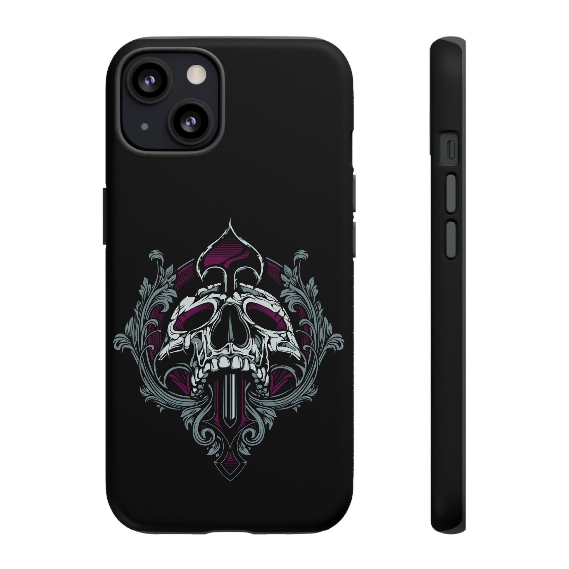 Apple Iphone Spade Skull Cover Phone Case 34.99 Accessories, Apple, Glossy, Iphone, iPhone Cases, Matte, Phone accessory, Phone Cases, Skull, Spade JLR Design