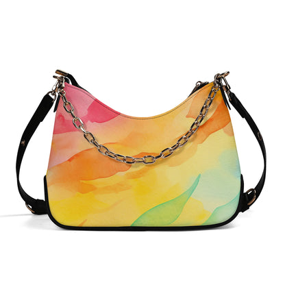 Aquarell Regenbogen elegante Umhängetasche mit Kette Umhängetasche JLR Design