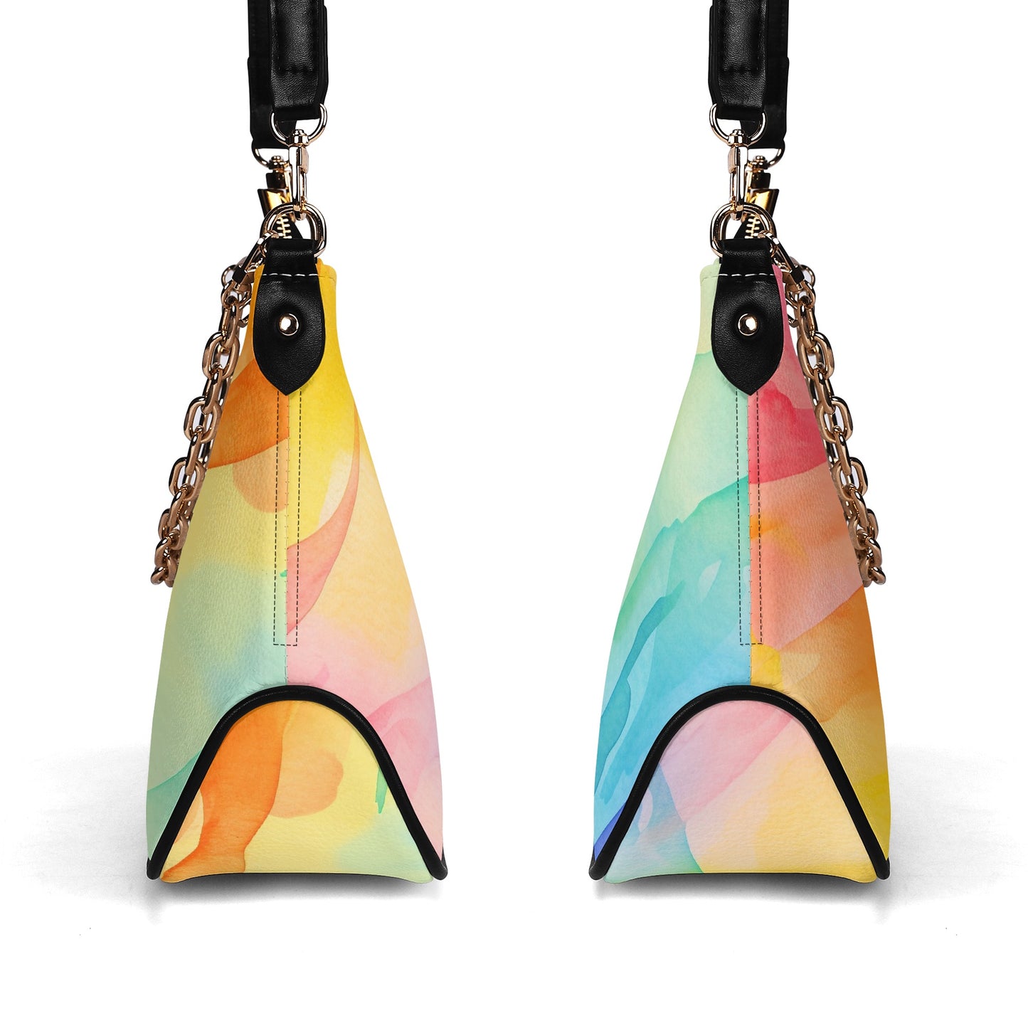 Aquarell Regenbogen elegante Umhängetasche mit Kette Umhängetasche JLR Design