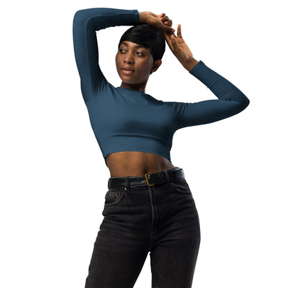 Arapawa Long Sleeve Damen Crop Top Long Sleeve Crop Top JLR Design