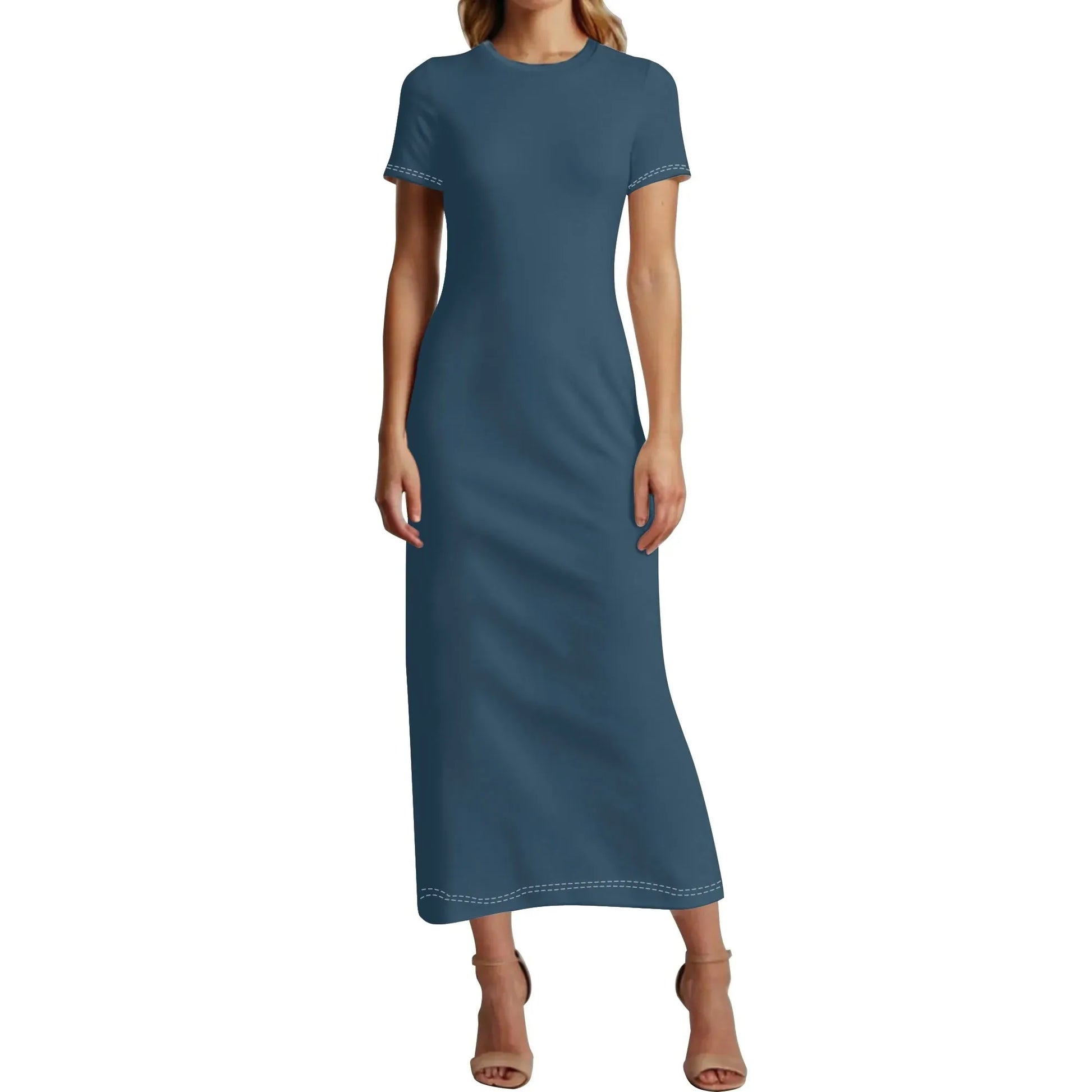 arapawa-short-sleeve-long-dress-long-dress-jlr-design-76812 - JLR Design