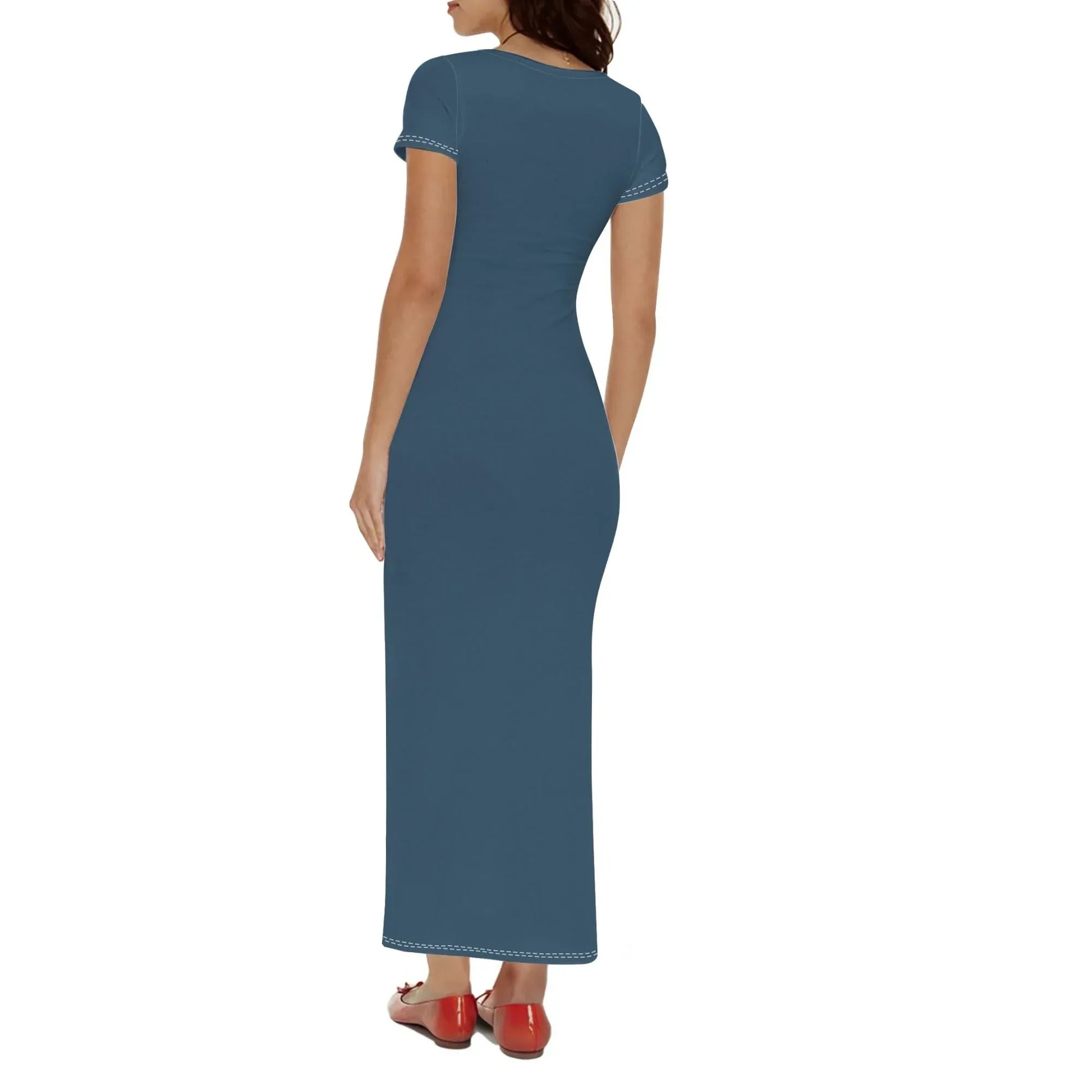 arapawa-short-sleeve-long-dress-long-dress-jlr-design-67955 - JLR Design