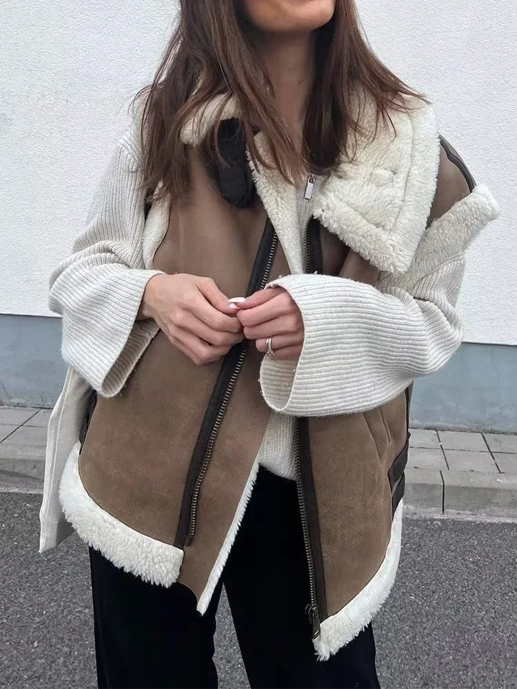 Ärmellose Faux Fur Weste Jacke JLR Design