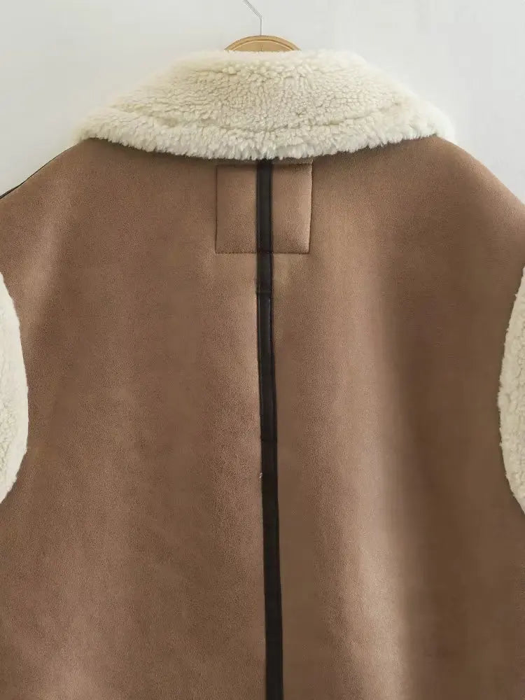 Ärmellose Faux Fur Weste Jacke JLR Design