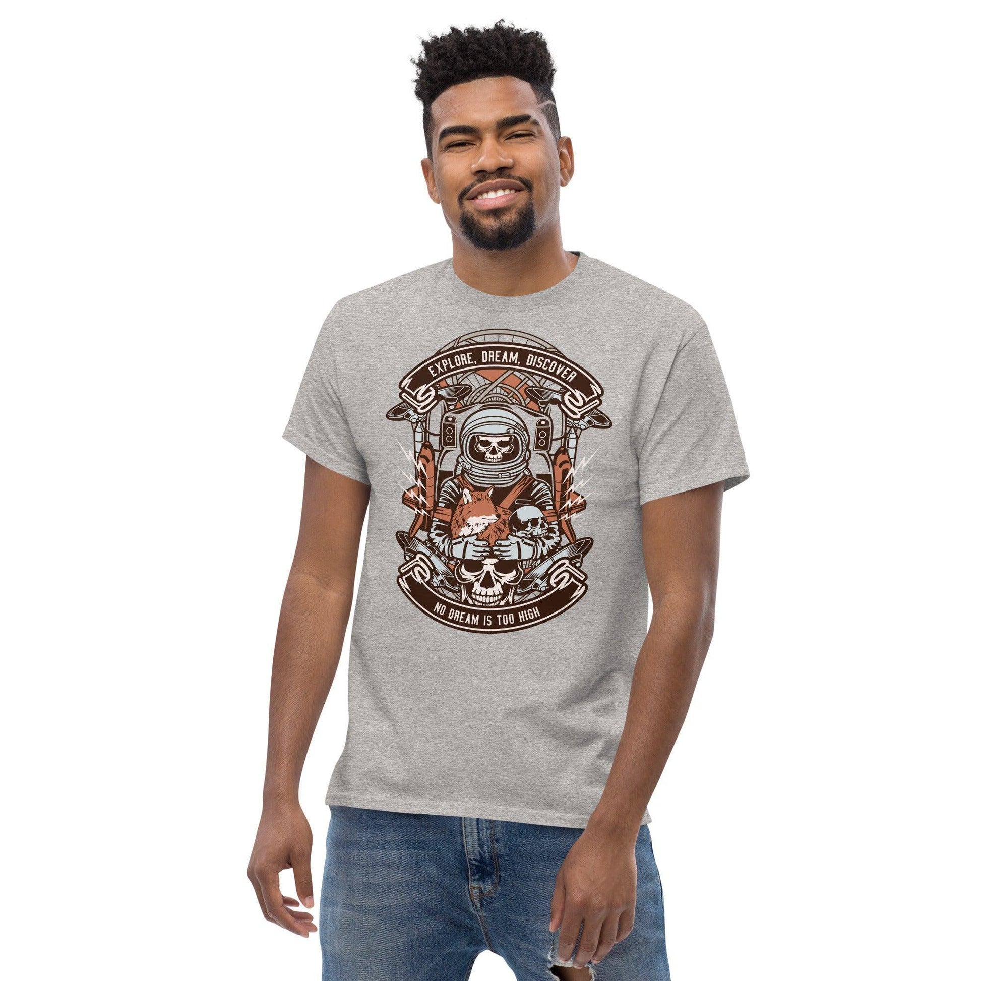 astronaut-skull-herren-t-shirt-t-shirt-jlr-design-97439 - JLR Design